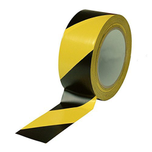 Black and Yellow Warning Safety Tape